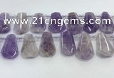 CTD2338 Top drilled 16*18mm - 20*30mm freeform lavender amethyst beads