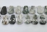 CTD2343 Top drilled 16*18mm - 20*30mm faceted freeform jade beads