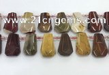 CTD2348 Top drilled 16*18mm - 20*30mm faceted freeform mookaite beads