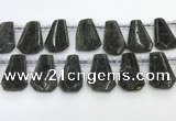 CTD2353 Top drilled 16*18mm - 20*30mm faceted freeform labradorite beads