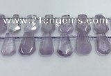 CTD2355 Top drilled 16*18mm - 20*30mm faceted freeform amethyst beads