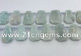CTD2366 Top drilled 16*18mm - 20*30mm faceted freeform amazonite beads