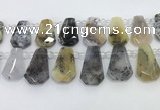 CTD2367 Top drilled 16*18mm - 20*30mm freeform montana agate beads