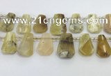 CTD2368 Top drilled 16*18mm - 20*30mm freeform yellow opal beads