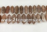 CTD2394 Top drilled 13*30mm - 14*42mm sticks moonstone beads