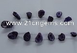 CTD2502 Top drilled 15*20mm - 25*35mm freeform druzy agate beads