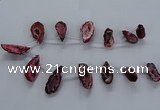 CTD2503 Top drilled 15*20mm - 25*35mm freeform druzy agate beads