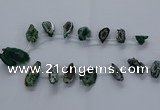 CTD2505 Top drilled 15*20mm - 25*35mm freeform druzy agate beads