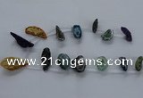 CTD2507 Top drilled 15*20mm - 25*35mm freeform druzy agate beads