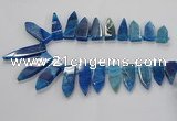 CTD2513 Top drilled 15*25mm - 16*50mm sticks agate gemstone beads