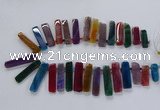 CTD2522 Top drilled 10*25mm - 12*50mm sticks agate gemstone beads