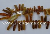 CTD2533 Top drilled 8*30mm - 11*50mm sticks agate gemstone beads