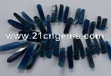 CTD2536 Top drilled 8*30mm - 11*50mm sticks agate gemstone beads