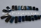 CTD2545 Top drilled 12*20mm - 15*40mm rectangle agate gemstone beads