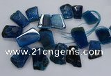 CTD2559 Top drilled 20*35mm - 30*45mm freeform agate gemstone beads