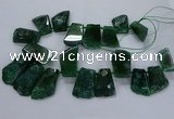 CTD2560 Top drilled 20*35mm - 30*45mm freeform agate gemstone beads