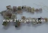 CTD2575 Top drilled 15*22mm - 25*45mm freeform druzy amethyst beads