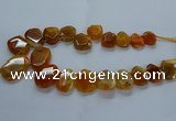 CTD2585 Top drilled 20*25mm - 30*40mm faceted freeform agate beads