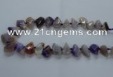 CTD2594 Top drilled 15*20mm - 25*35mm faceted freeform agate beads