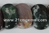 CTD26 Top drilled 20*30mm oval Indian agate beads wholesale