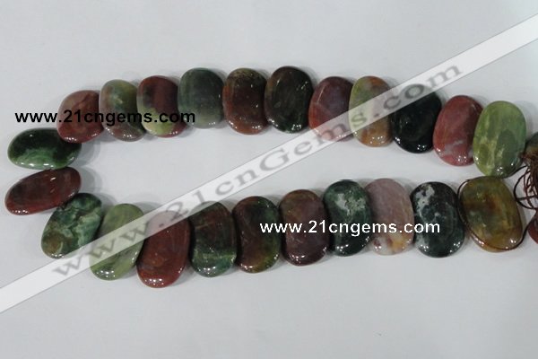 CTD26 Top drilled 20*30mm oval Indian agate beads wholesale