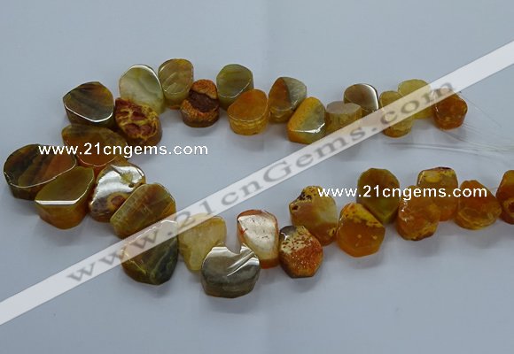 CTD2601 Top drilled 13*18mm - 23*33mm freeform agate beads