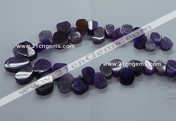 CTD2602 Top drilled 13*18mm - 23*33mm freeform agate beads