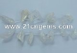 CTD2620 Top drilled 10*25mm - 20*45mm nuggets plated druzy quartz beads