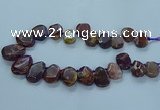 CTD2642 Top drilled 20*25mm - 30*40mm faceted freeform agate beads