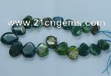 CTD2645 Top drilled 20*25mm - 30*40mm faceted freeform agate beads