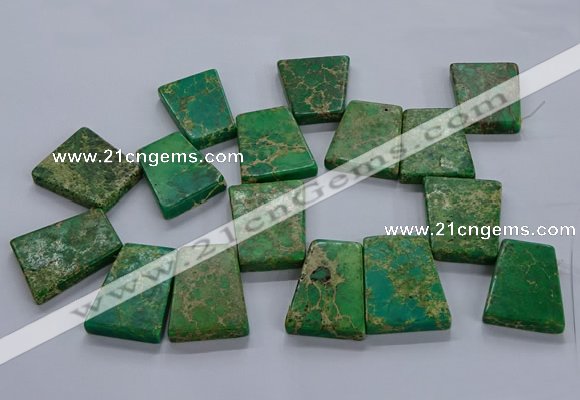 CTD2655 Top drilled 25*35mm - 30*40mm trapezoid sea sediment jasper beads