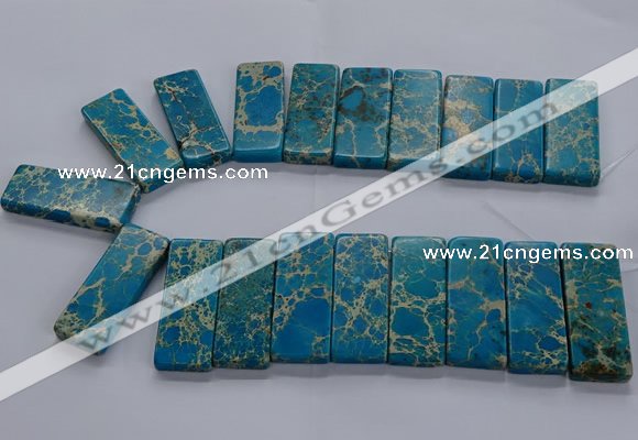 CTD2661 Top drilled 18*45mm - 20*48mm rectangle sea sediment jasper beads