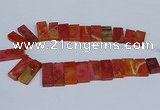 CTD2666 Top drilled 14*27mm - 16*42mm rectangle agate jasper beads