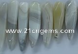 CTD2681 Top drilled 8*25mm - 10*50mm bullet agate beads wholesale