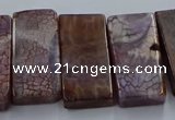 CTD2690 Top drilled 16*22mm - 16*55mm rectangle agate beads