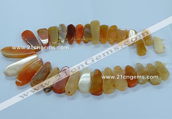 CTD2700 15.5 inches 10*25mm - 18*50mm freeform agate beads