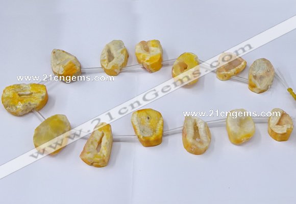 CTD2711 15.5 inches 20*30mm - 35*45mm freeform druzy agate beads