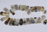 CTD2733 Top drilled 15*25mm - 20*35mm freeform montana agate beads