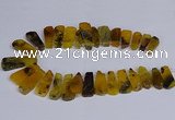 CTD2740 Top drilled 15*35mm - 18*40mm freeform agate beads