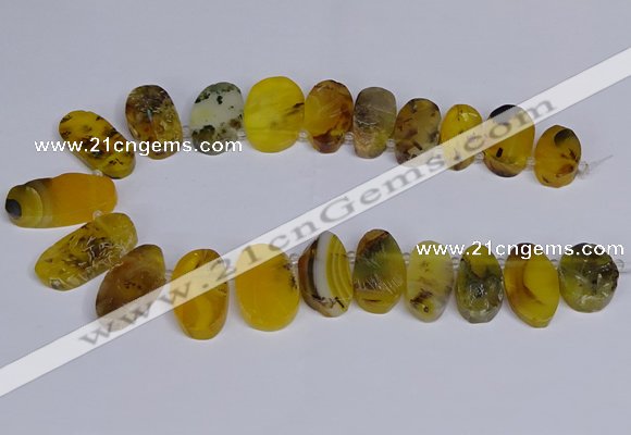 CTD2741 Top drilled 15*25mm - 20*40mm freeform agate beads