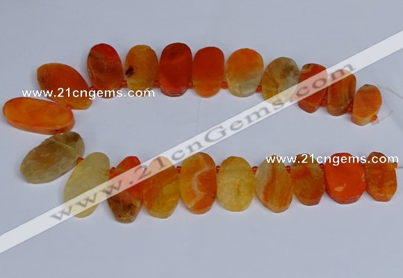 CTD2744 Top drilled 18*25mm - 22*40mm freeform agate beads