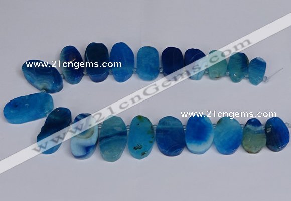 CTD2747 Top drilled 18*25mm - 22*40mm freeform agate beads