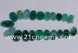 CTD2748 Top drilled 18*25mm - 22*40mm freeform agate beads