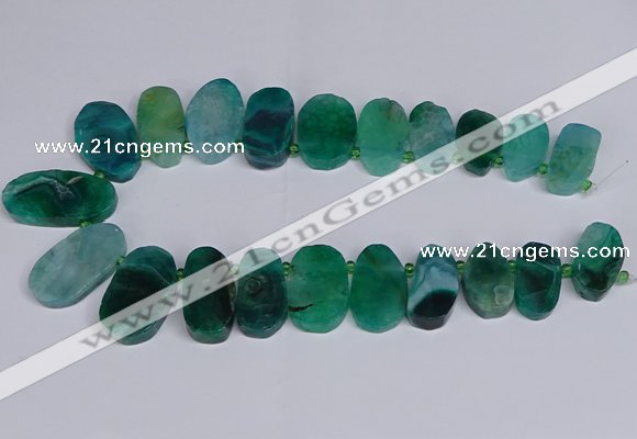 CTD2748 Top drilled 18*25mm - 22*40mm freeform agate beads