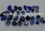 CTD2751 Top drilled 18*25mm - 25*45mm freeform druzy agate beads