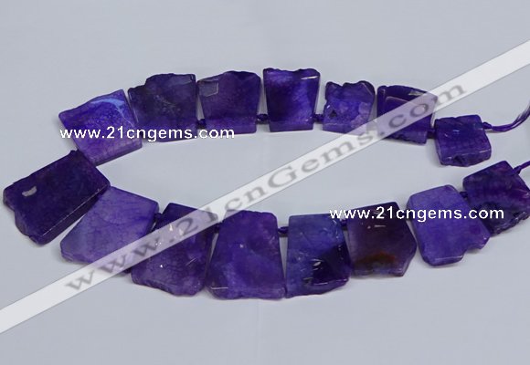 CTD2755 Top drilled 25*30mm - 35*45mm freeform agate beads