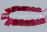 CTD2757 Top drilled 25*30mm - 35*45mm freeform agate beads