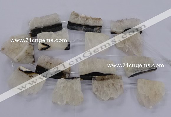 CTD2763 Top drilled 30*40mm - 35*45mm freeform druzy agate beads