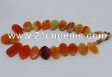 CTD2781 Top drilled 15*25mm - 25*40mm oval agate gemstone beads