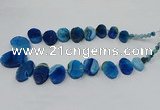 CTD2784 Top drilled 15*25mm - 25*40mm oval agate gemstone beads